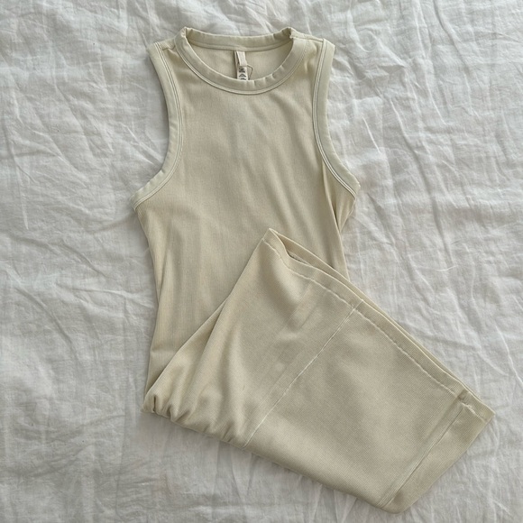 Skims Cotton Rib Tank Dress - Bone - Picture 4 of 6